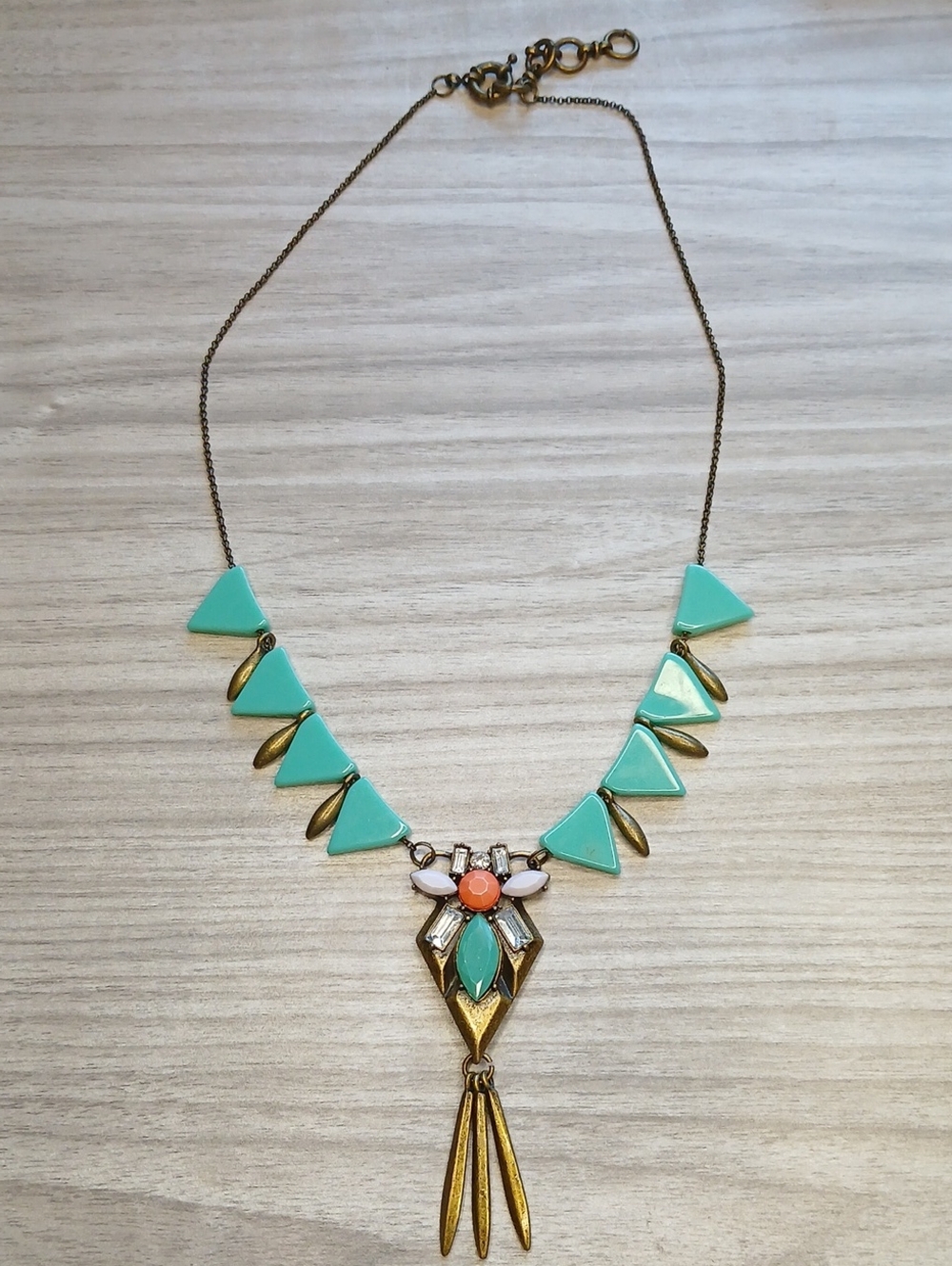 5 For $25 Turquoise Geometric Statement Necklace - Women Jewelry